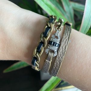 Deco Leather Wrap Bracelet